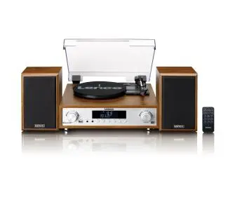 Gramofon Lenco MC-160WD Manualny Napęd paskowy Przedwzmacniacz Bluetooth Drewno