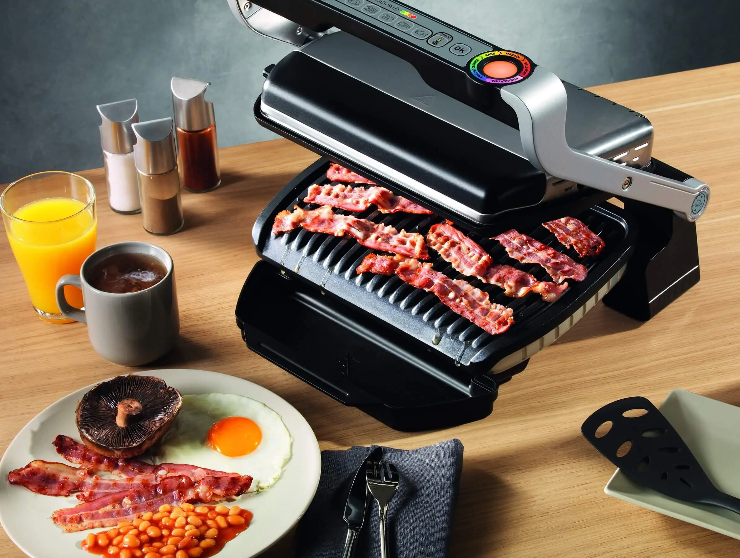 Grill elektryczny Tefal GC712D OptiGrill 600cm2 Programy automatyczne