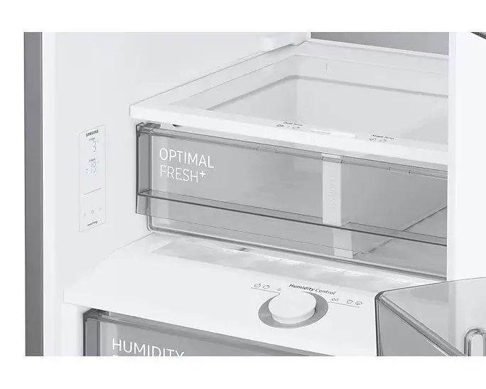 Lodówka Samsung Bespoke RB38C7B5D39 Pełny No Frost 203cm Szuflada z kontrolą wilgotności Zdalne sterowanie Satynowy Beż