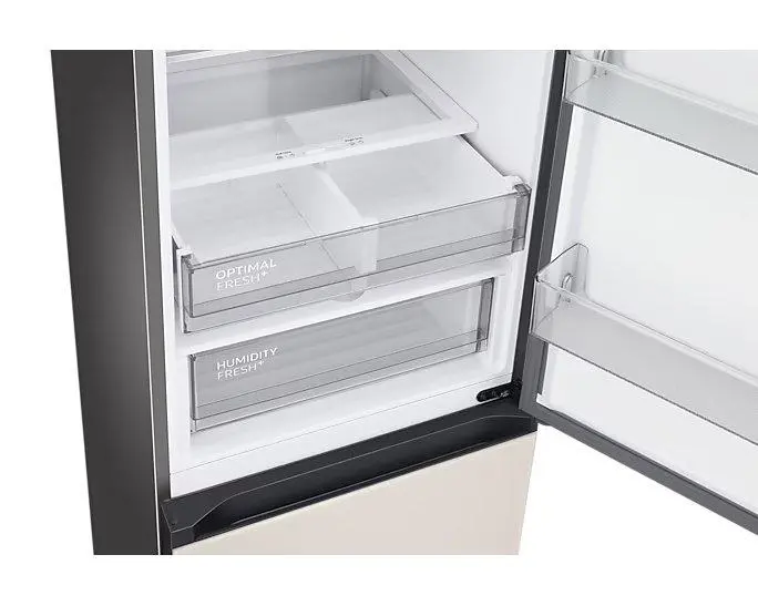 Lodówka Samsung Bespoke RB38C7B5D39 Pełny No Frost 203cm Szuflada z kontrolą wilgotności Zdalne sterowanie Satynowy Beż