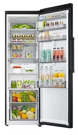 Lodówka Samsung RR39C7EC5B1 Chłodziarka No Frost 186cm Szuflada z kontrolą wilgotności Zdalne sterowanie Grafitowa Stal