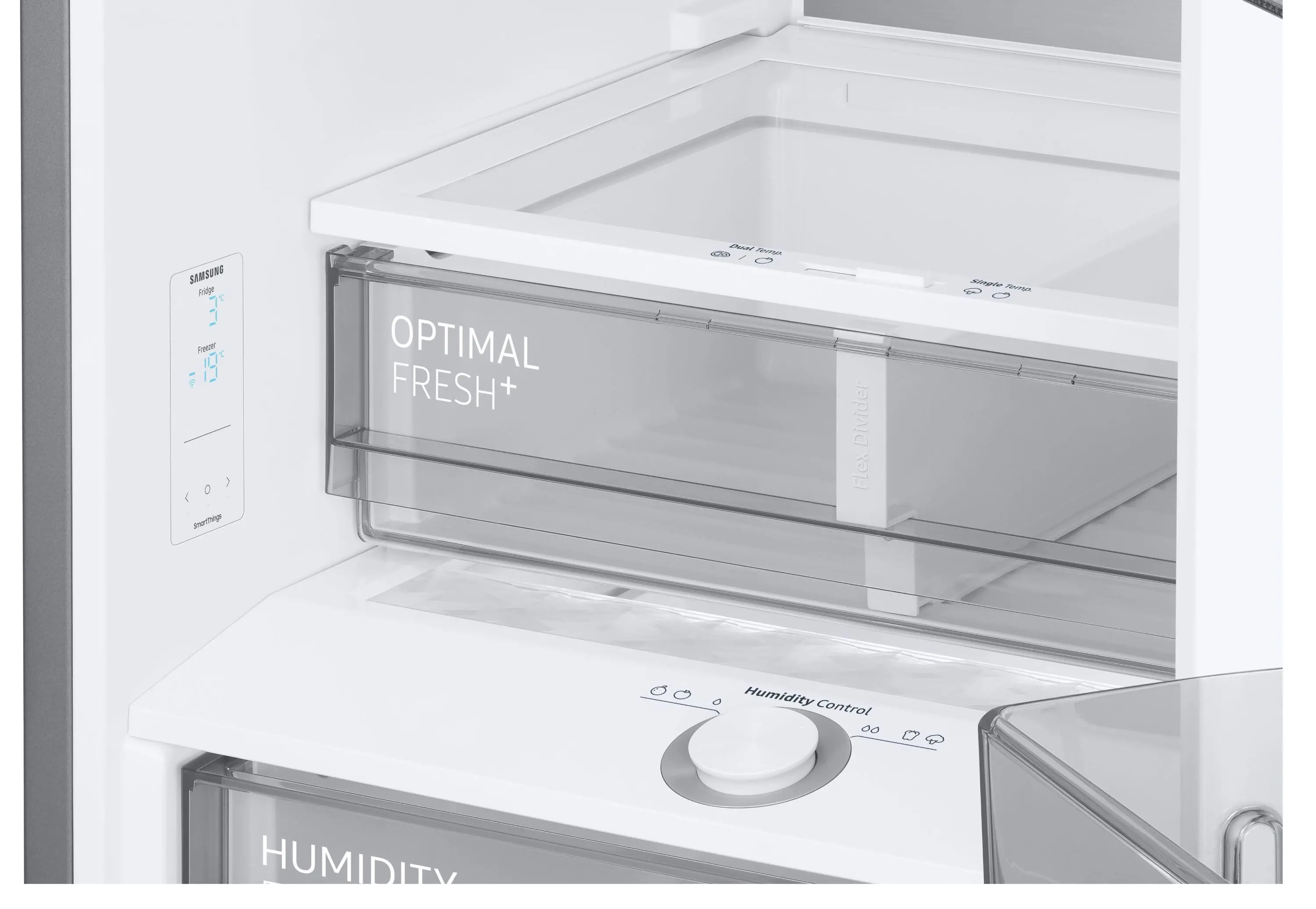 Lodówka Samsung Bespoke RB38C7B6BAP Pełny No Frost 203cm Szuflada z kontrolą wilgotności Zdalne sterowanie Bez panelu
