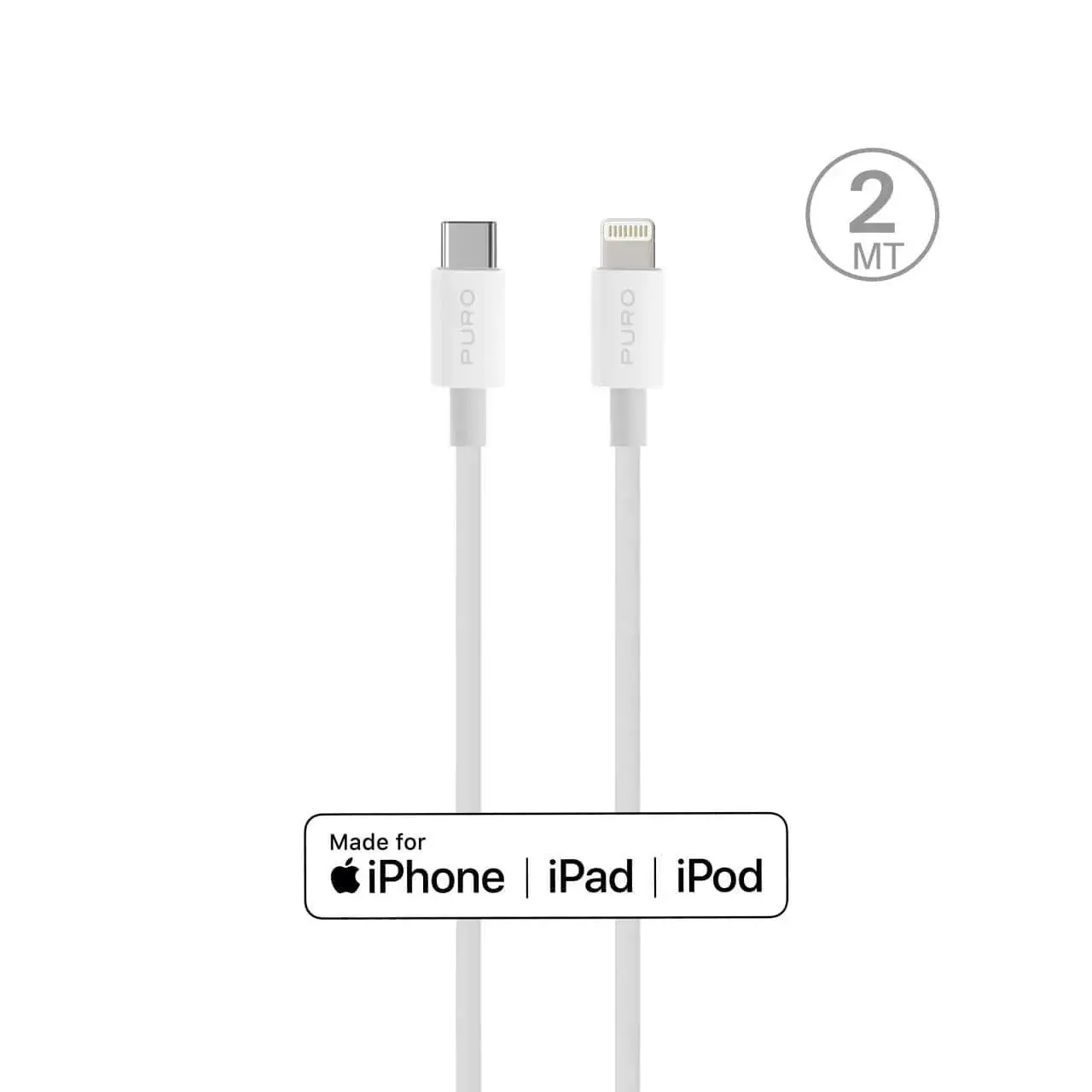 Kabel SBS Plain USB-C do Lightning 2m Biały
