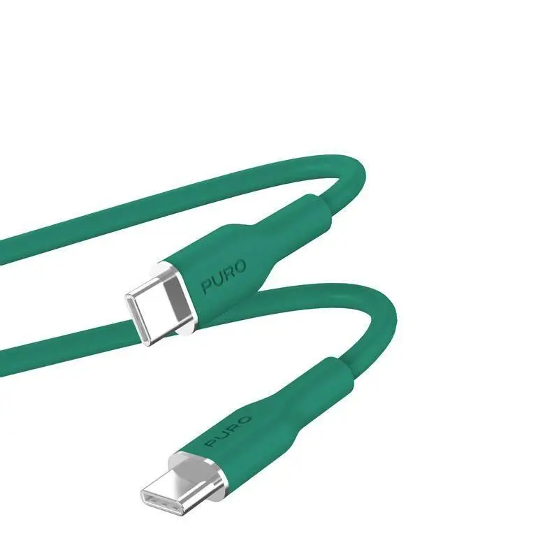 Kabel Puro ICON Soft PUUSBCUSBCICONDKGRN USB-C do USB-C 1,5m Zielony