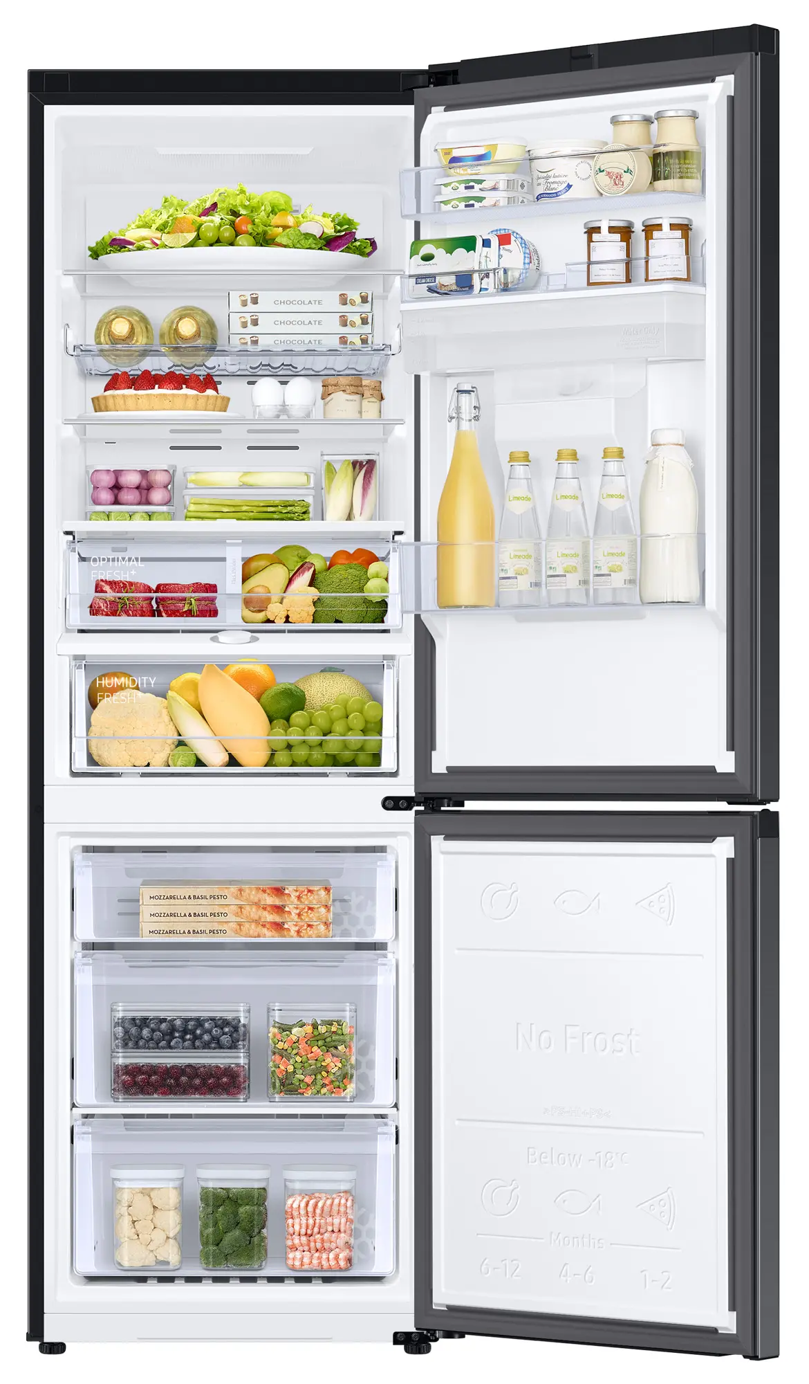 Lodówka Samsung RB34C635EBN Pełny No Frost 185,3cm Dystrybutor wody Zdalne sterowanie Czarny