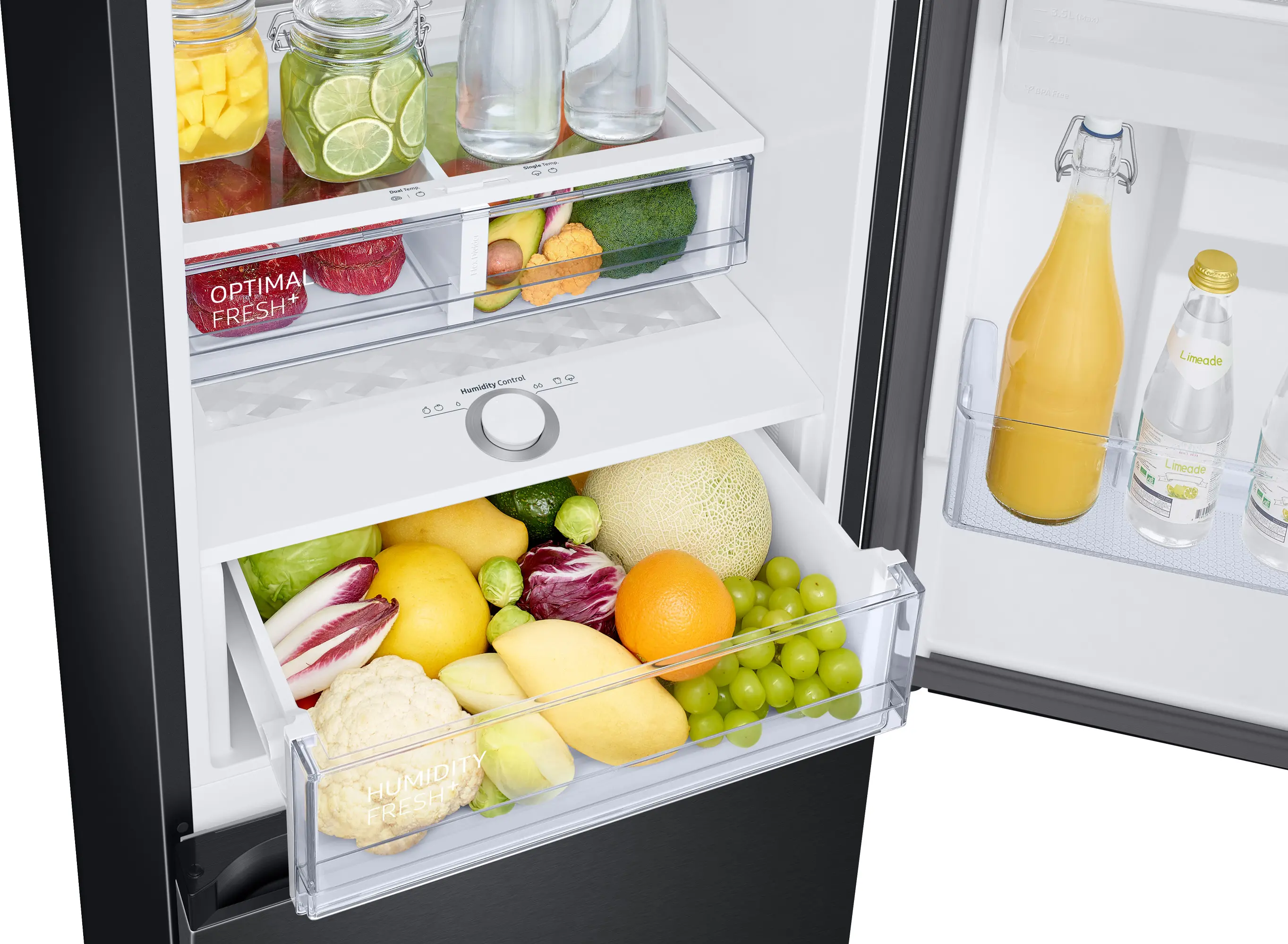 Lodówka Samsung RB34C635EBN Pełny No Frost 185,3cm Dystrybutor wody Zdalne sterowanie Czarny