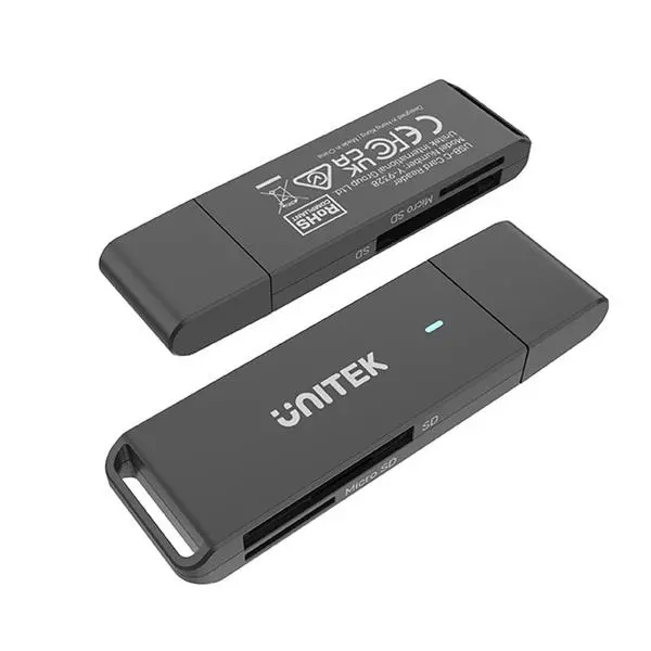 Czytnik kart Unitek SD I MicroSD USB-C 5 Gbps Czarny