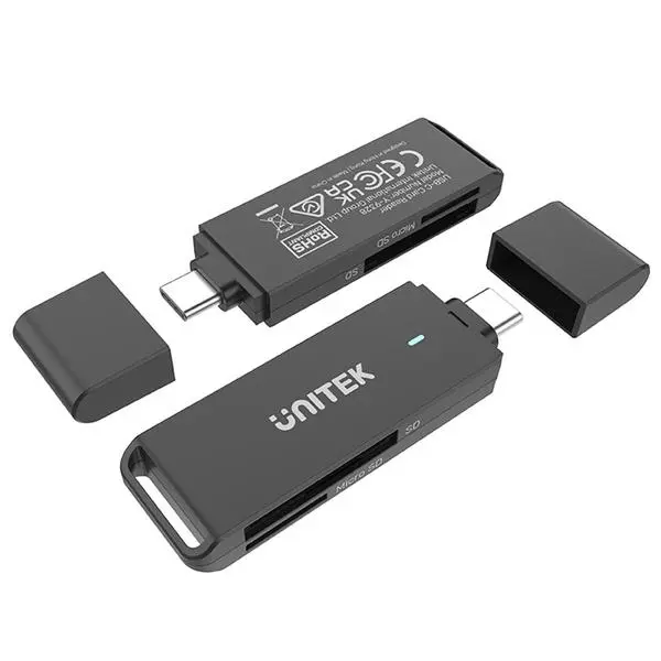 Czytnik kart Unitek SD I MicroSD USB-C 5 Gbps Czarny