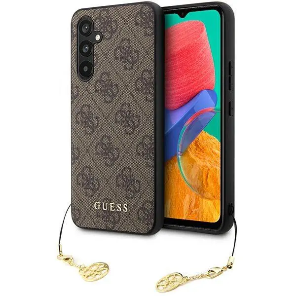 Etui Guess 4G Charms Collection GUHCSA54GF4GBR do Samsung Galaxy A54 5G Brązowy