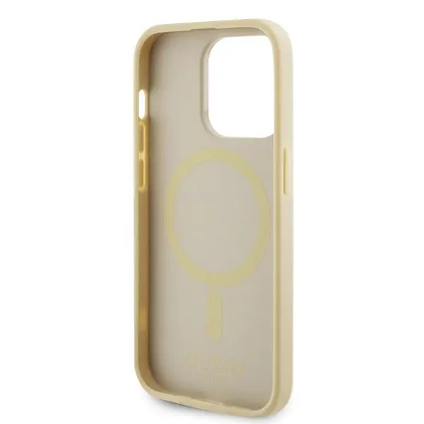 Etui Guess Saffiano MagSafe GUHMP15XPSAHMCB do iPhone 15 Pro Max Złoty