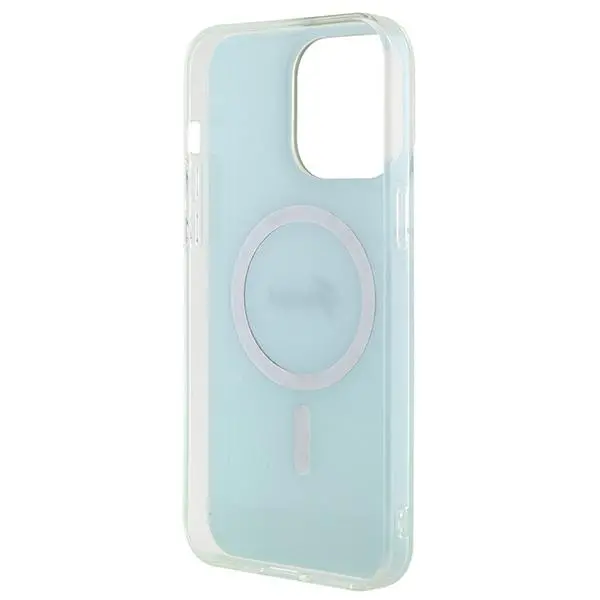 Etui Guess IML Iridescent MagSafe GUHMP15LHITSQ do iPhone 15 Pro turkusowy