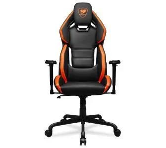 Крісло Cougar Hotrod Gamingowy до 136kg, Шкіра ECO, Чорно-помаранчевий