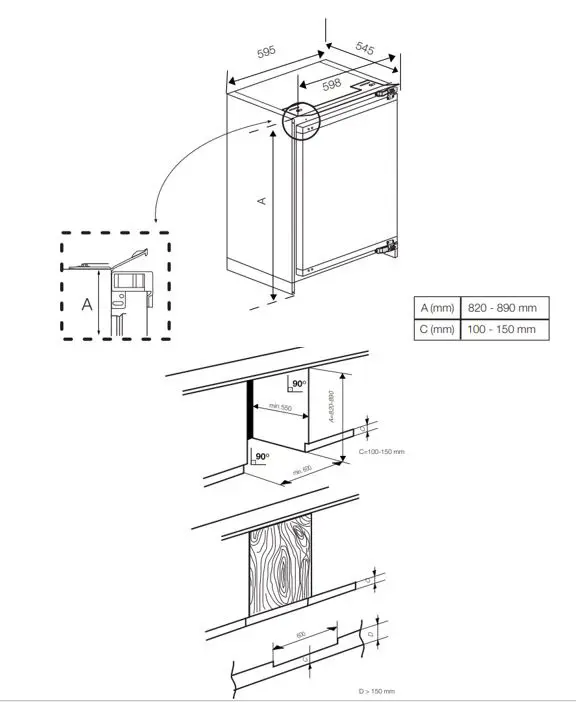 Lodówka Beko BU1104N 82cm
