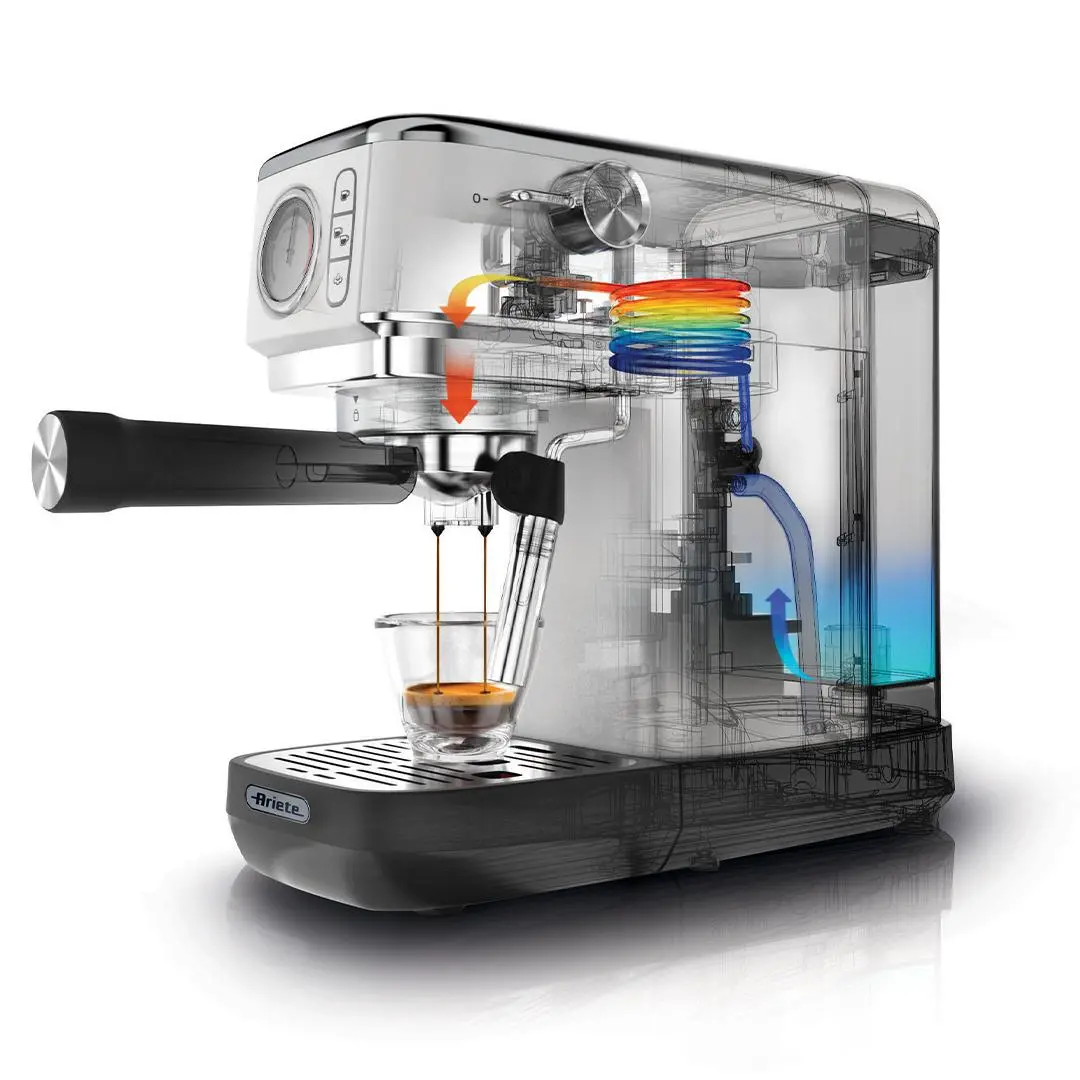 Ekspres Ariete Perfetto Slim Metal Manometro Moderna 1381/14