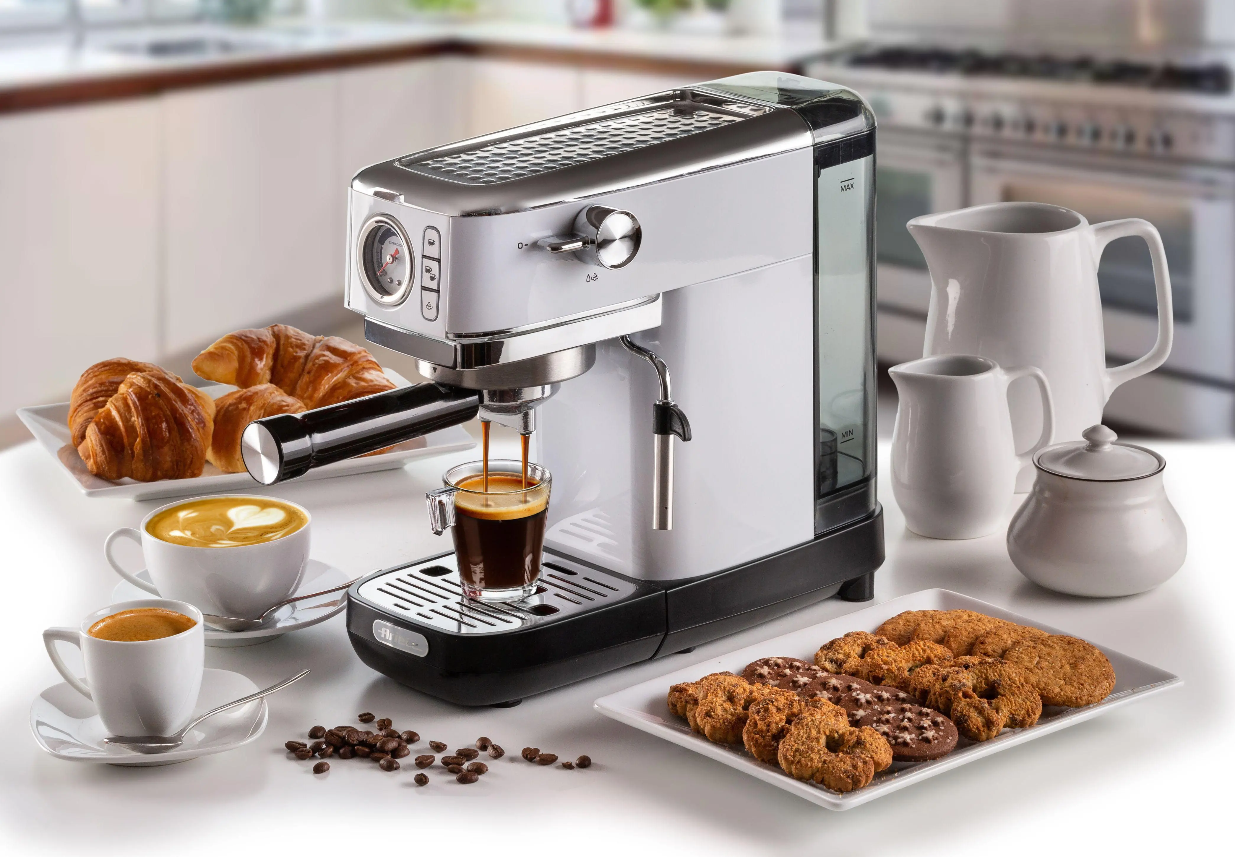 Ekspres Ariete Perfetto Slim Metal Manometro Moderna 1381/14