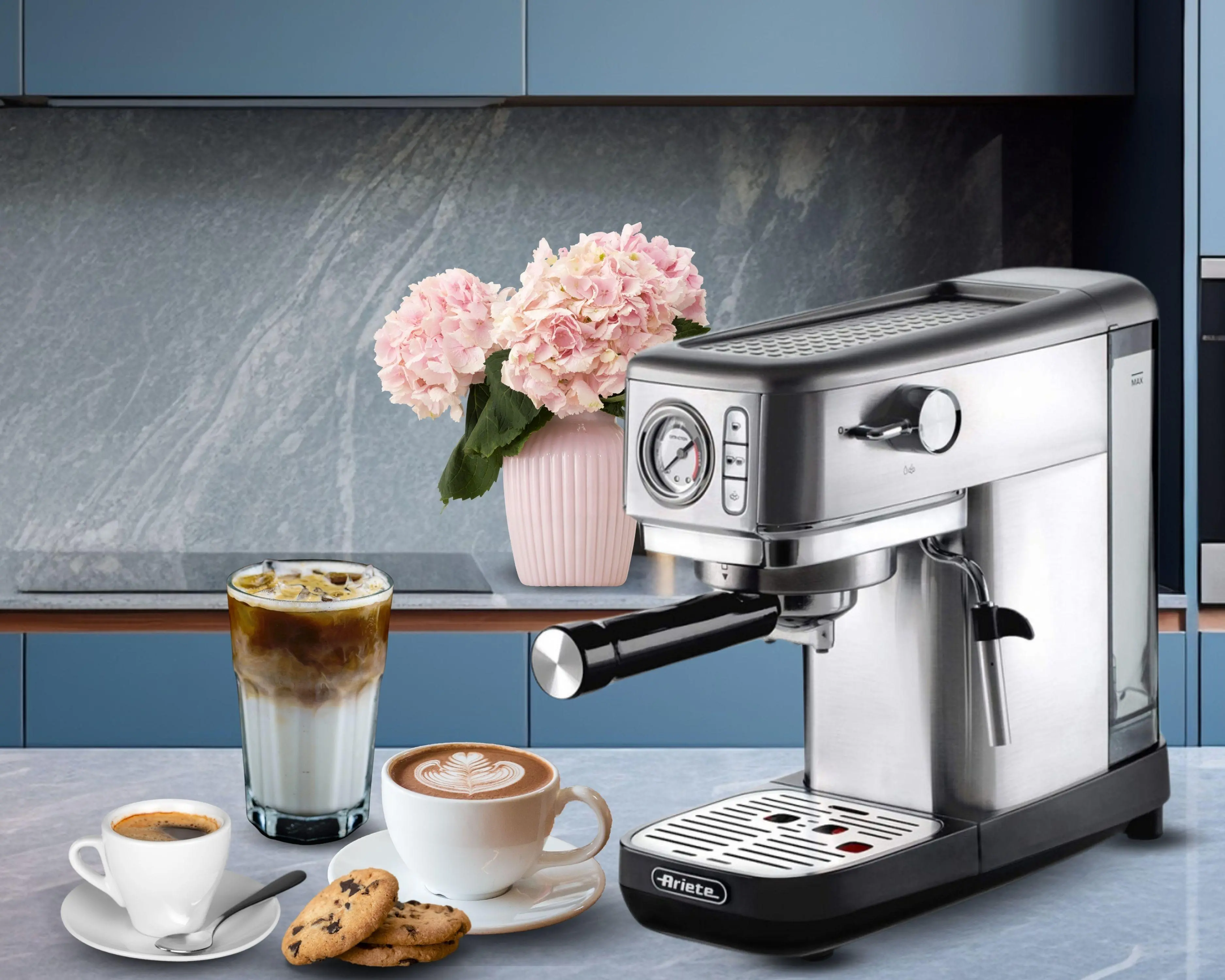 Ekspres Ariete Perfetto Slim Metal Manometro 1381/10