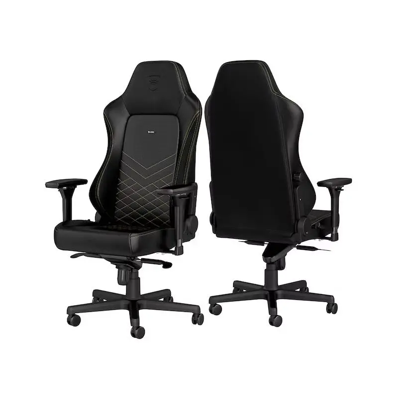 Fotel Noblechairs HERO Black Gold Gamingowy do 150kg Skóra ECO Czarno-złoty