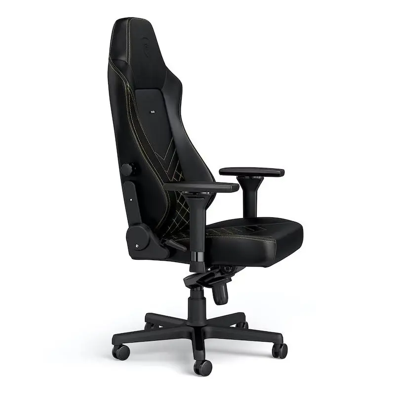 Fotel Noblechairs HERO Black Gold Gamingowy do 150kg Skóra ECO Czarno-złoty