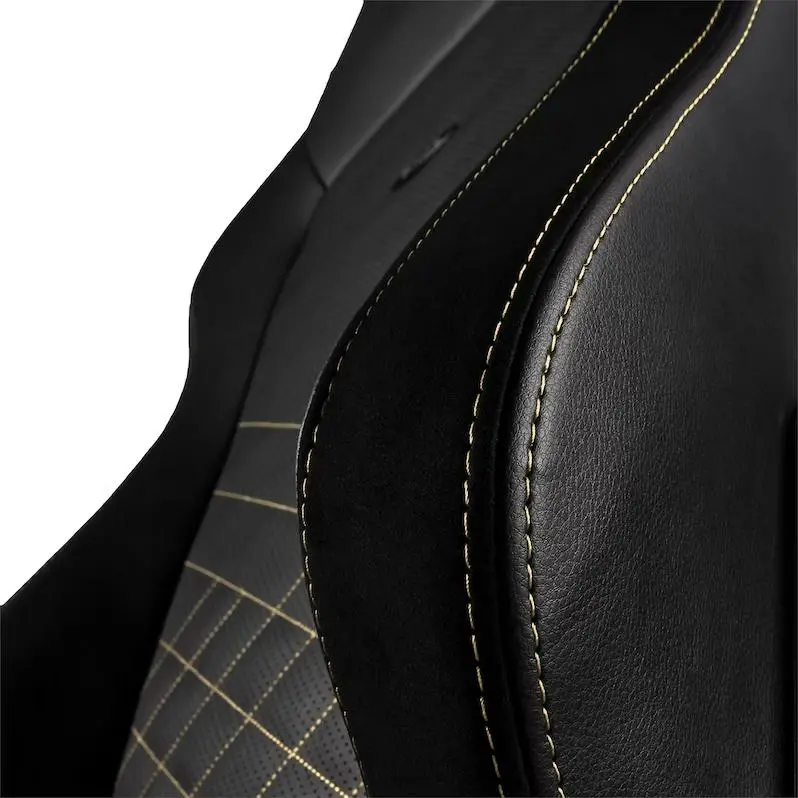 Fotel Noblechairs HERO Black Gold Gamingowy do 150kg Skóra ECO Czarno-złoty
