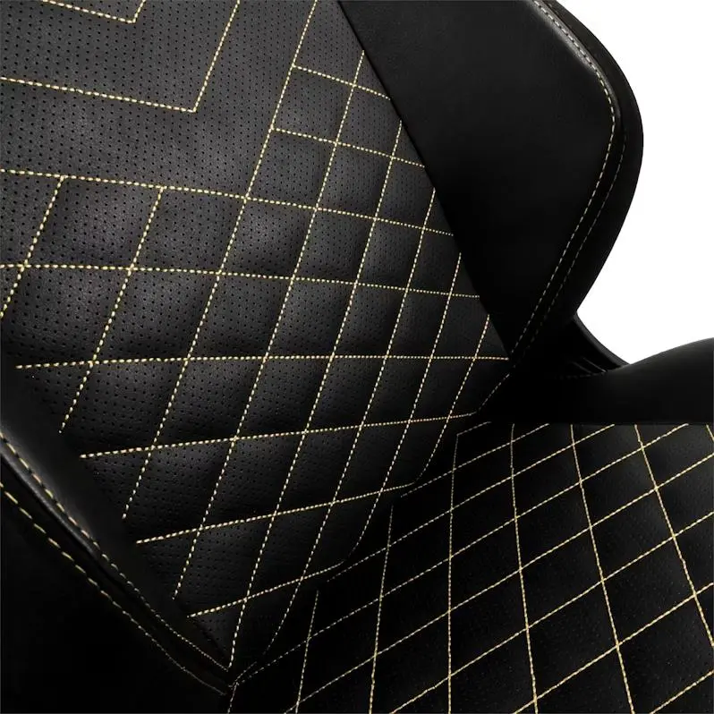 Fotel Noblechairs HERO Black Gold Gamingowy do 150kg Skóra ECO Czarno-złoty