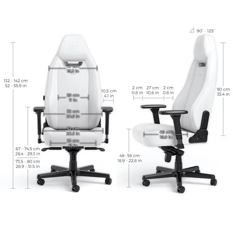 Fotel Noblechairs LEGEND White Edition Gamingowy do 150kg Skóra ECO High Tech Biały