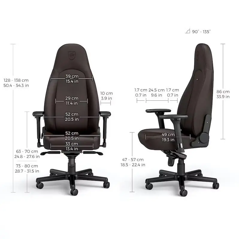 Fotel Noblechairs ICON Java Edition Gamingowy do 150kg Skóra ECO High Tech Brązowy