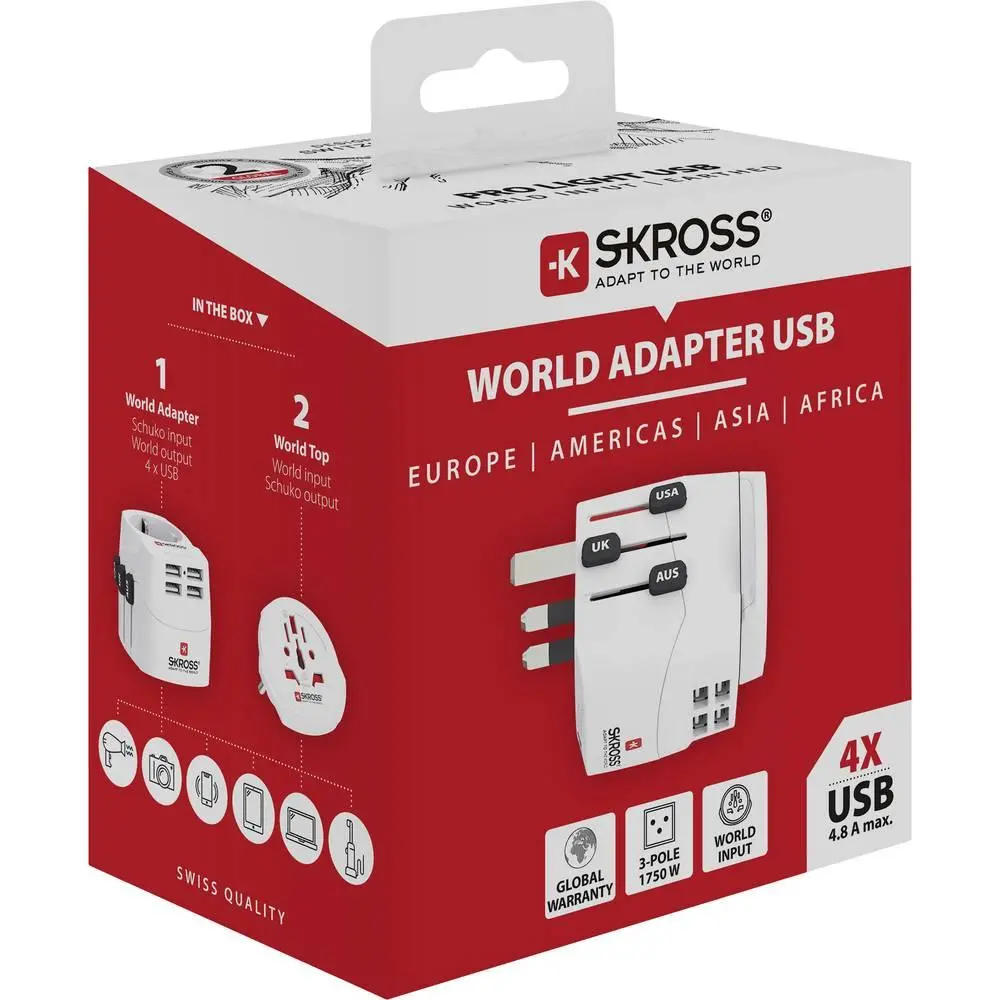 Adapter podróżny Skross PRO Light 4x USB World (1.302471)
