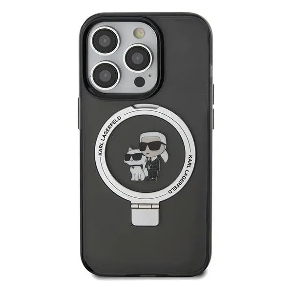 Etui Karl Lagerfeld Ring Stand Karl&Choupettte MagSafe KLHMP13XHMRSKCK do iPhone 13 Pro Max Czarny