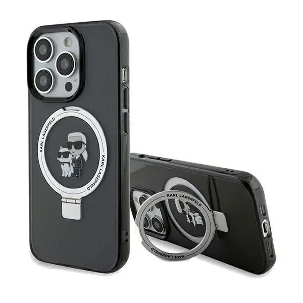Etui Karl Lagerfeld Ring Stand Karl&Choupettte MagSafe KLHMP13XHMRSKCK do iPhone 13 Pro Max Czarny
