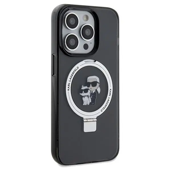 Etui Karl Lagerfeld Ring Stand Karl&Choupettte MagSafe KLHMP13XHMRSKCK do iPhone 13 Pro Max Czarny