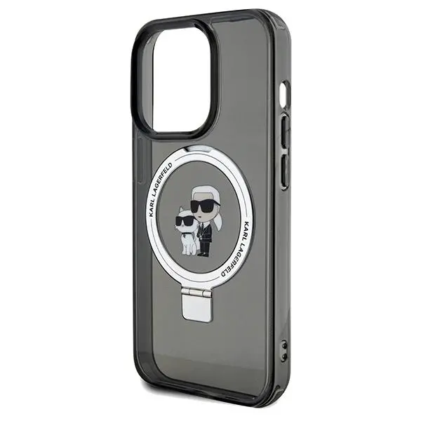 Etui Karl Lagerfeld Ring Stand Karl&Choupettte MagSafe KLHMP13XHMRSKCK do iPhone 13 Pro Max Czarny