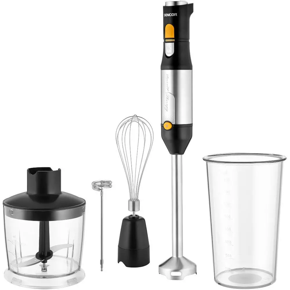 Sencor SHB 6302BK 1200W Rozdrabniacz Końcówka do ubijania Spieniacz do mleka