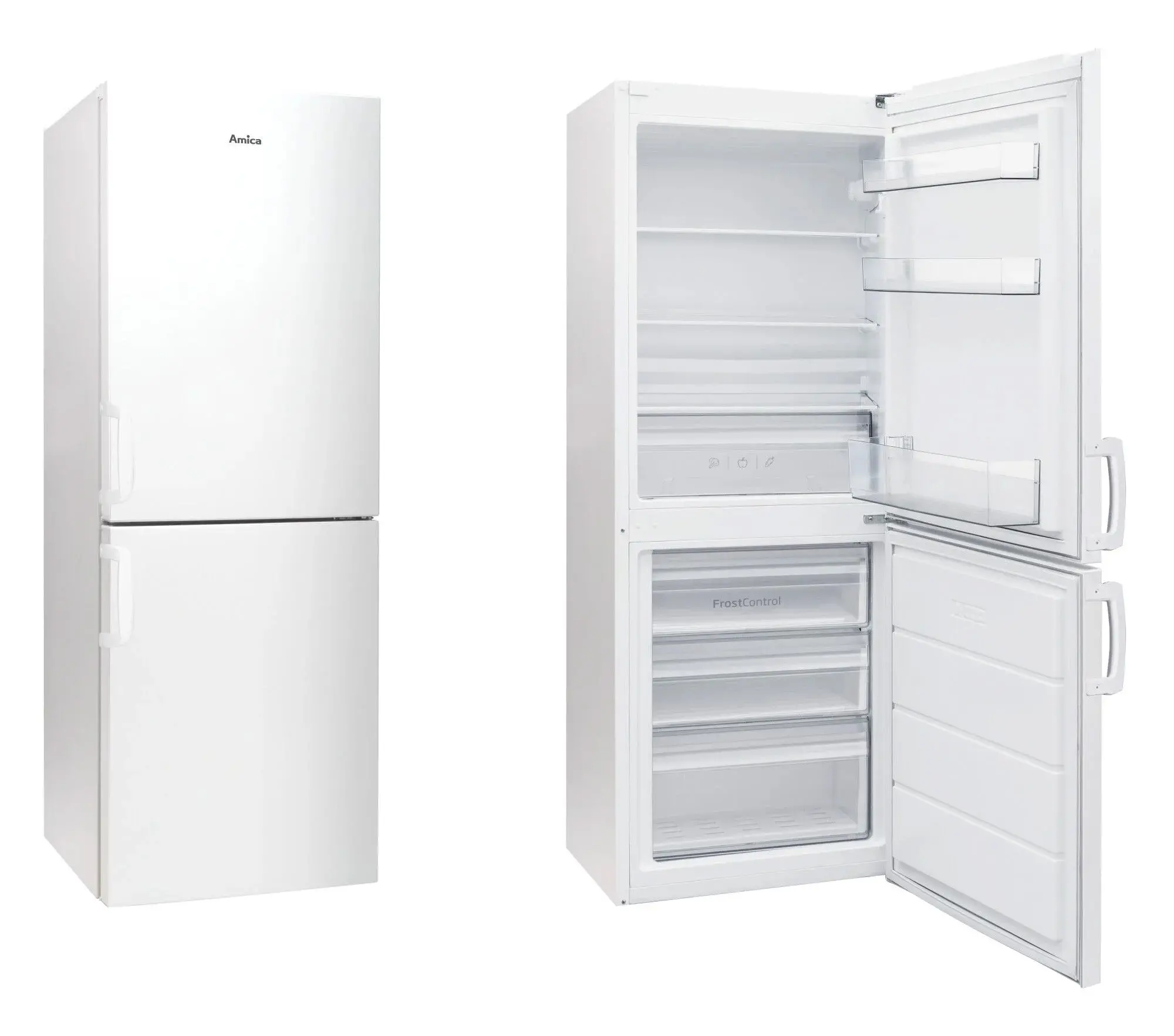Lodówka Amica FK2415.3U(E) 152cm Biały