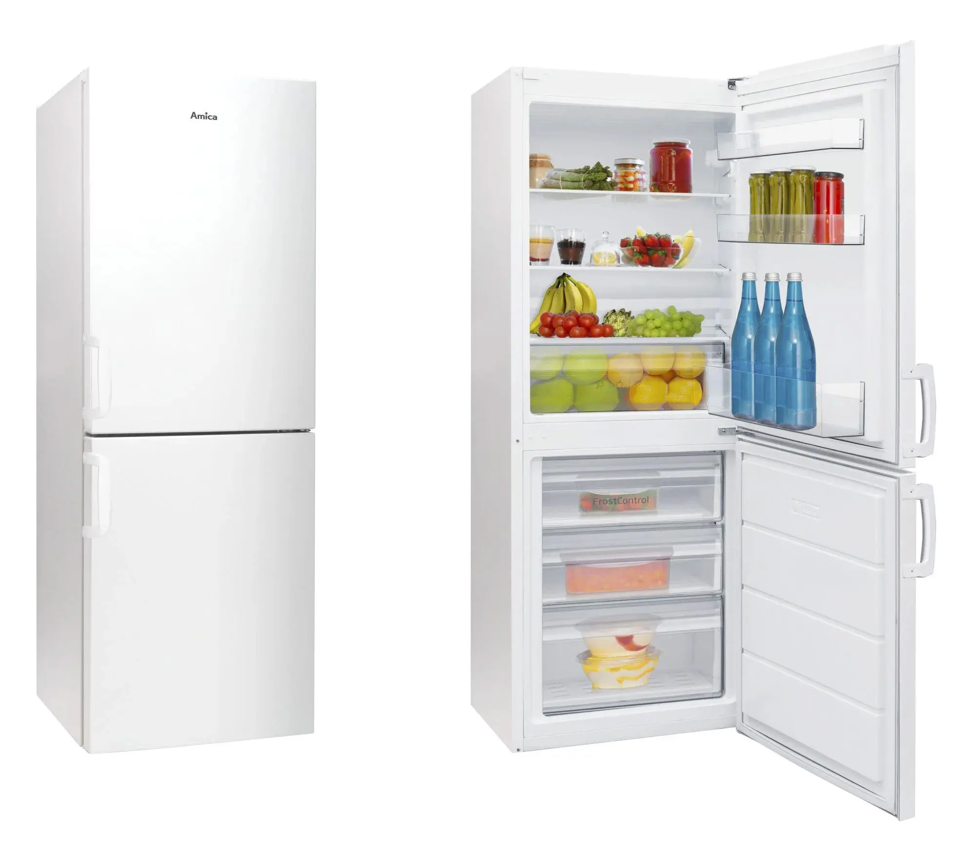 Lodówka Amica FK2415.3U(E) 152cm Biały