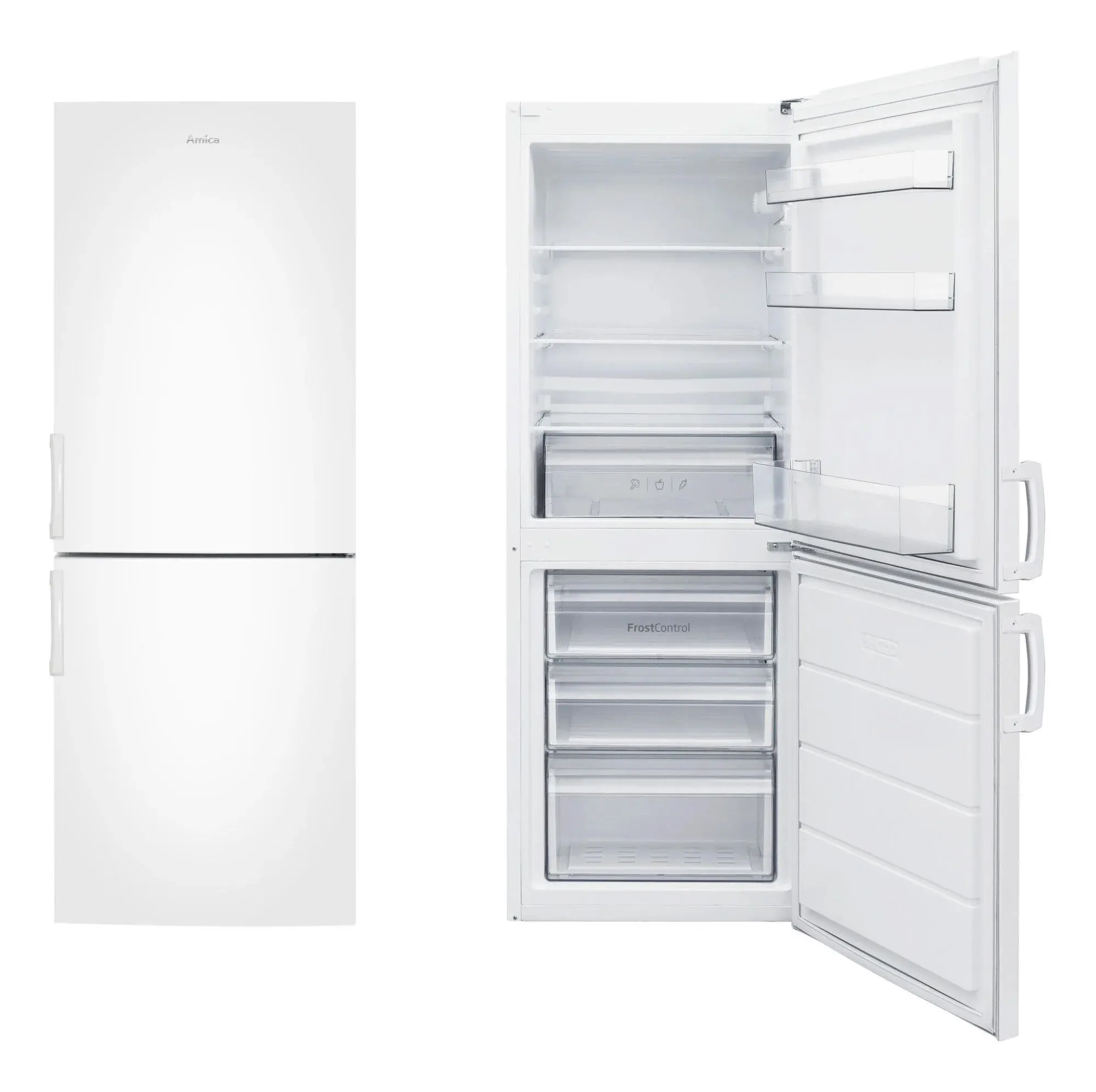 Lodówka Amica FK2415.3U(E) 152cm Biały