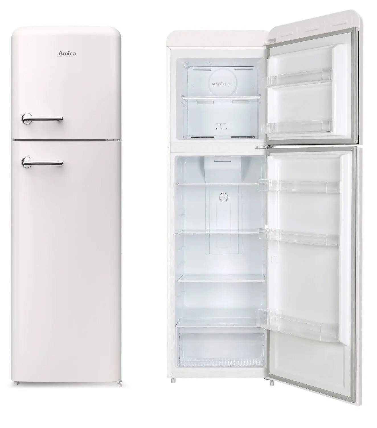 Lodówka Amica Retro FD280.3FW(E) Pełny No Frost 176,5cm Biały