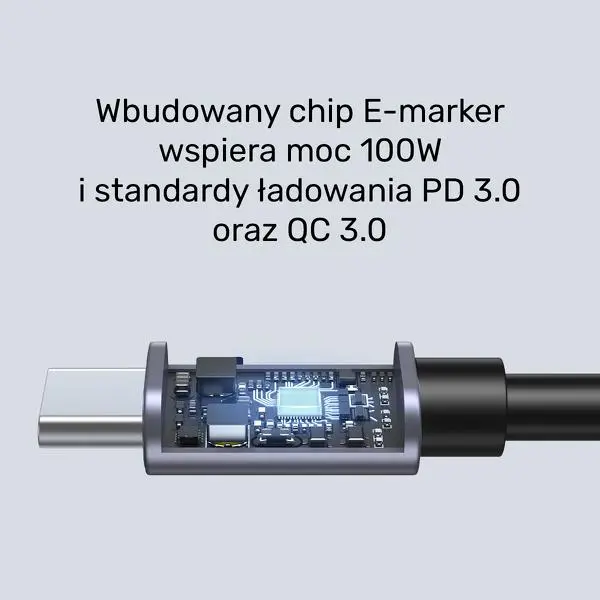 Kabel Unitek USB-C Power Delivery 100W 3m Szary