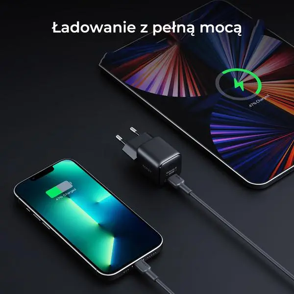 Ładowarka sieciowa Aukey GaN USB-C Power Delivery 20W