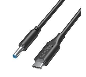 Kabel zasilający Unitek C14117BK do laptopa HP 65W USB-C - DC 4,5 mm 1,8m Czarny