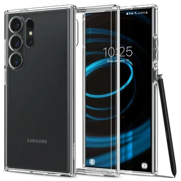 Etui Spigen Ultra Hybrid ACS07292 do Galaxy S24 Ultra Przezroczysty