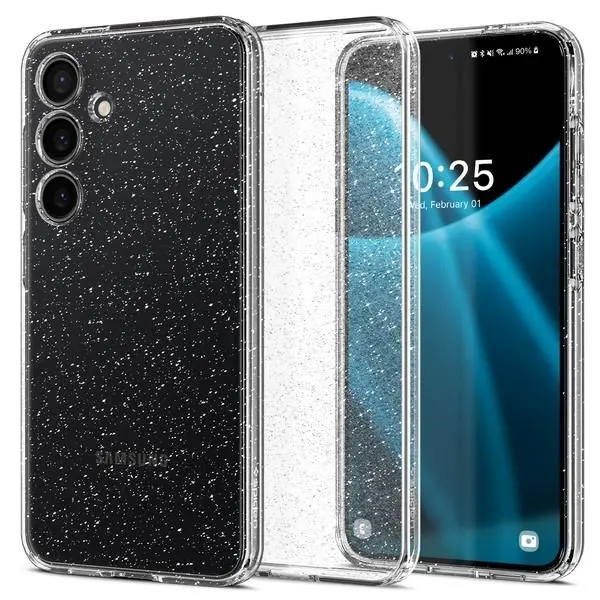 Etui Spigen Liquid Crystal ACS07345 do Galaxy S24 Przezroczysty-brokat