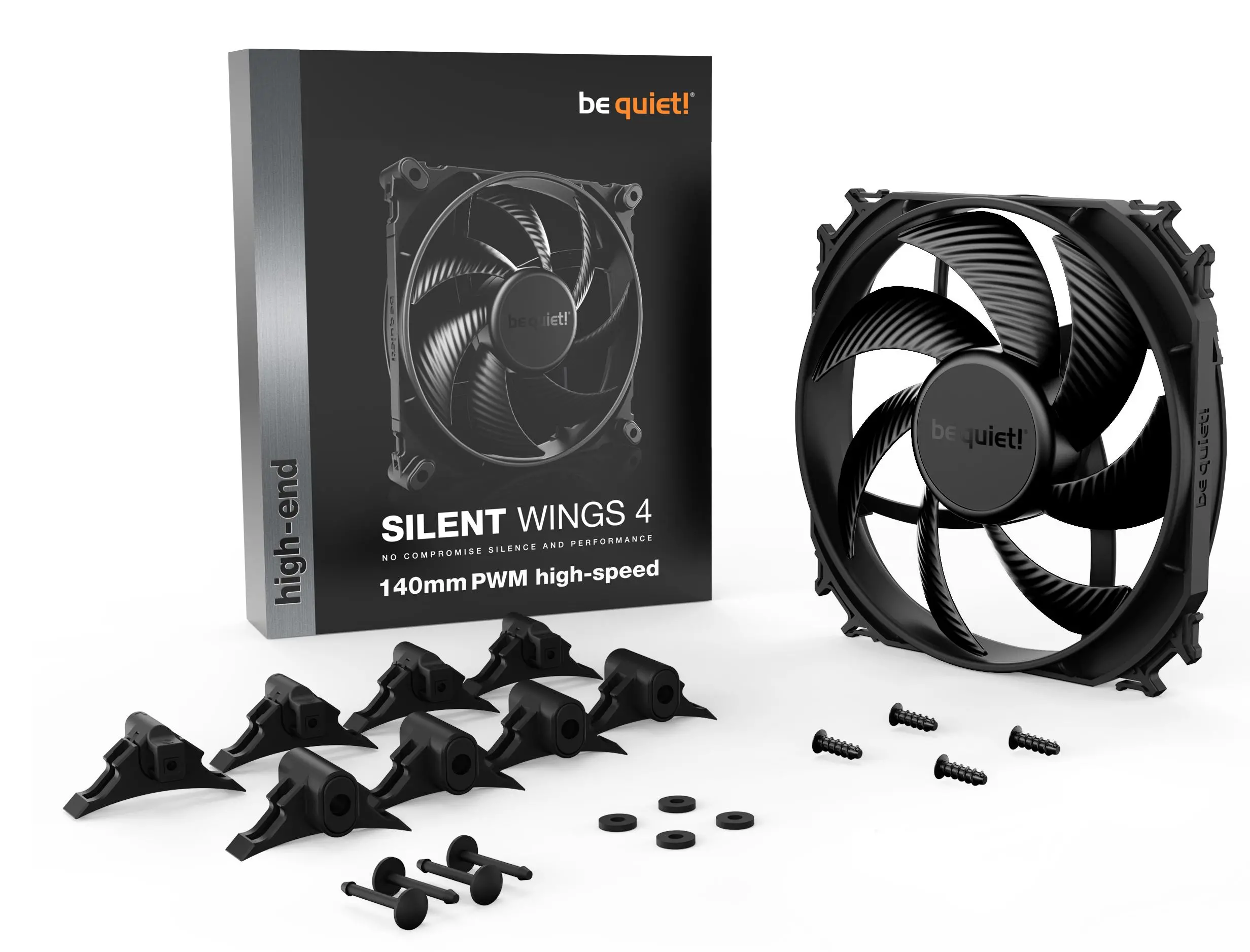Wentylator be quiet! Silent Wings 4 PWM high-speed 140mm Czarny