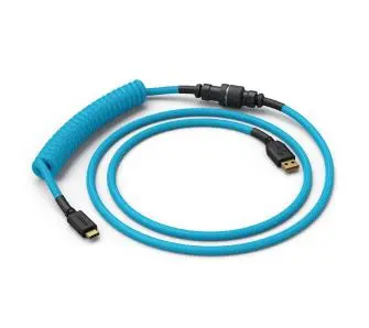 Kabel USB Glorious PC Gaming Race Coil Cable Electric Blue USB-C - USB-A (GLO-CBL-COIL-EB) Niebieski