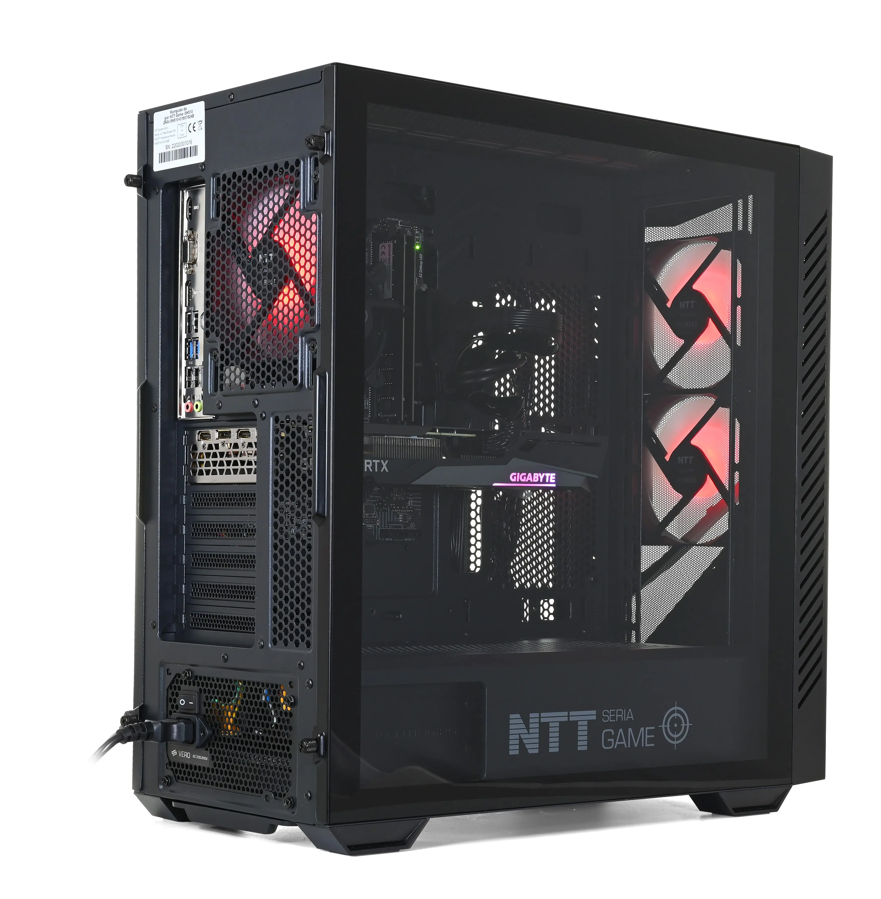 Komputer gamingowy NTT Game ZKG-I53060-EU24 i5-14400F 16GB RAM 1TB Dysk SSD RTX3060 Win11