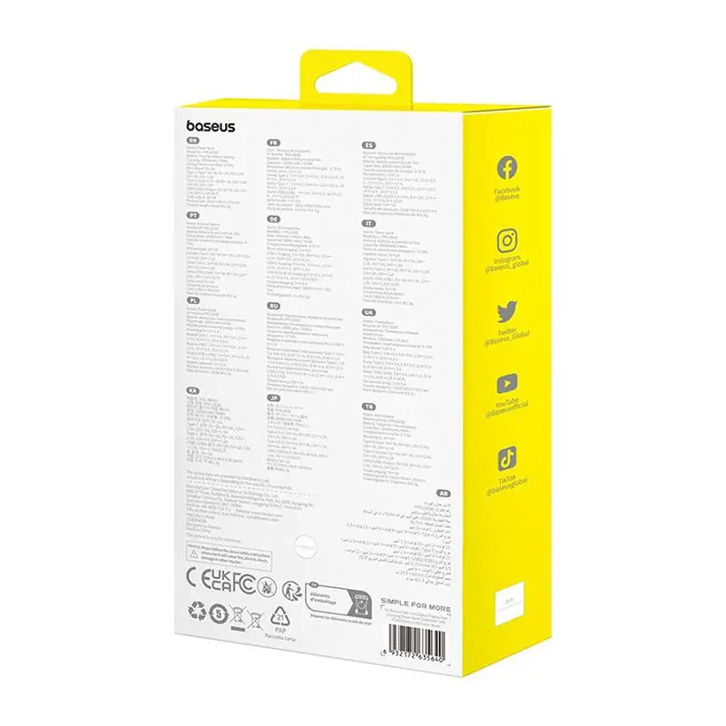 Powerbank Baseus P10022904113-00 Star-Lord 20000mAh 30W Czarny