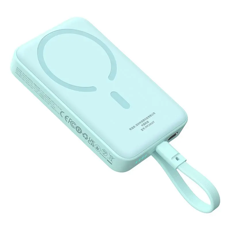 Powerbank Baseus P1002210B333-00 Magnetic Mini 10000mAh 30W MagSafe z kablem USB-C Niebieski