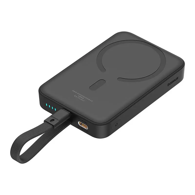 Powerbank Baseus P10022109113-00 Magnetic Mini 10000mAh 20W MagSafe z kablem Lightning Czarny