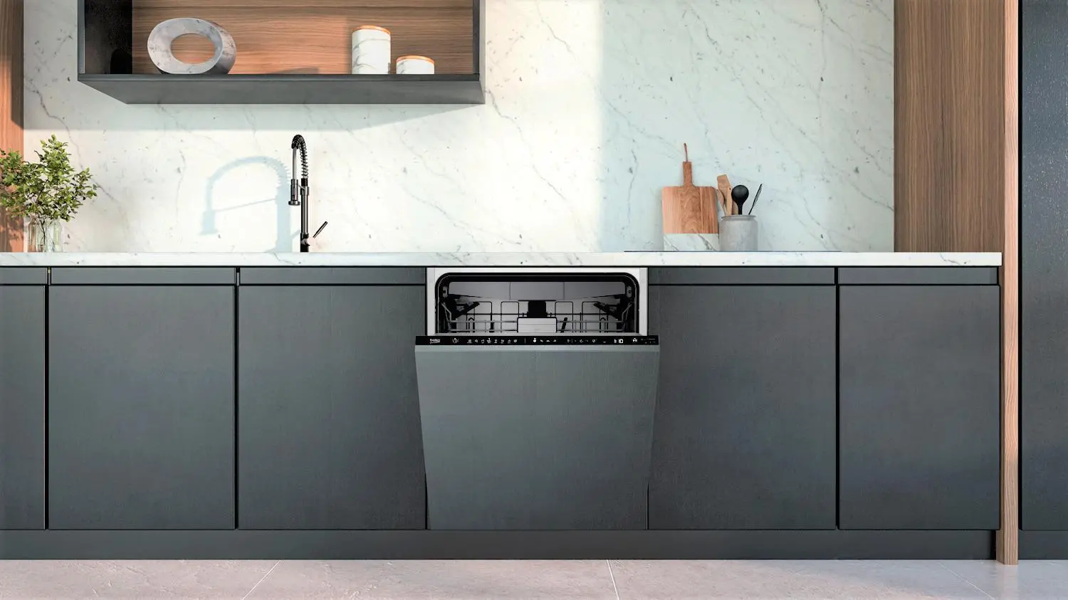 Zmywarka Beko bPro500 BDIN38560C 59,8cm Automatyczne otwieranie drzwi Szuflada na sztućce