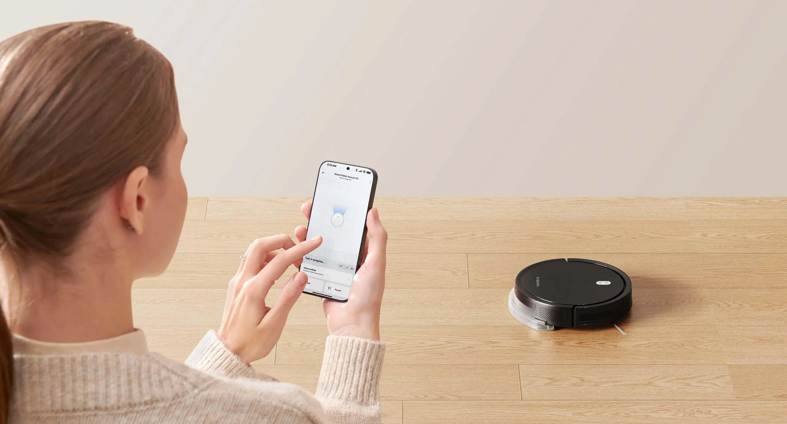 Robot sprzątający Xiaomi Mi Robot Vacuum E5 Funkcja mopowania Czarny