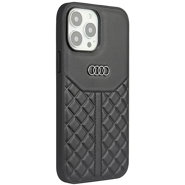 Etui AUDI Genuine Leather AU-TPUPCIP13PM-Q8/D1-BK do iPhone 13 Pro Max Czarny